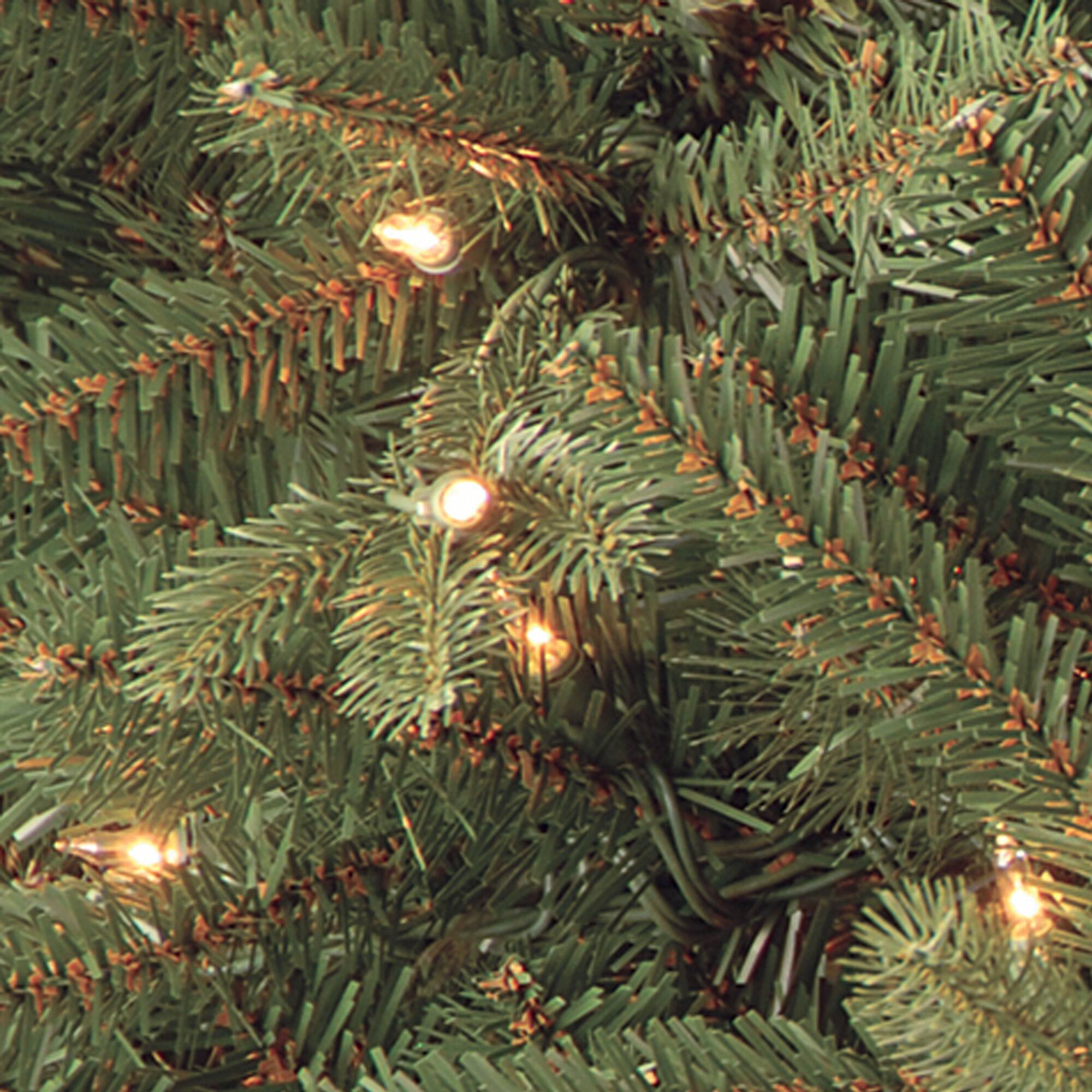 7.5 Ft. Pre-Lit Feel Real® Tiffany Fir Slim Artificial Christmas Tree, Clear Lights